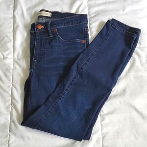 Madewell Blue Dark Wash Mid-Rise Skinny Jeans Size 27